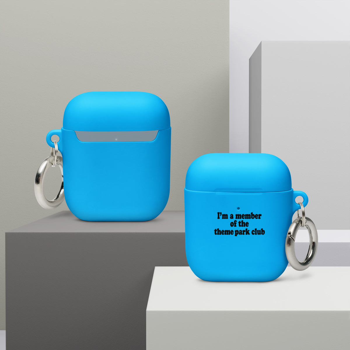 Get a two-in-one deal with these Rubber Case for AirPods®: an impact-absorbing protector for your earbuds and a stylish accessory you can attach to your clothes and bags with a metal carabiner. This case is made from a durable TPU material and works with both wireless and regular AirPod® chargers.

• Thermoplastic polyurethane (TPU) material
• Impact-absorbing
• Protects AirPods® from bumps, drops, and scratches
• Comes with a metal carabiner for easy carrying
• Compatible with both wireless and a regular c