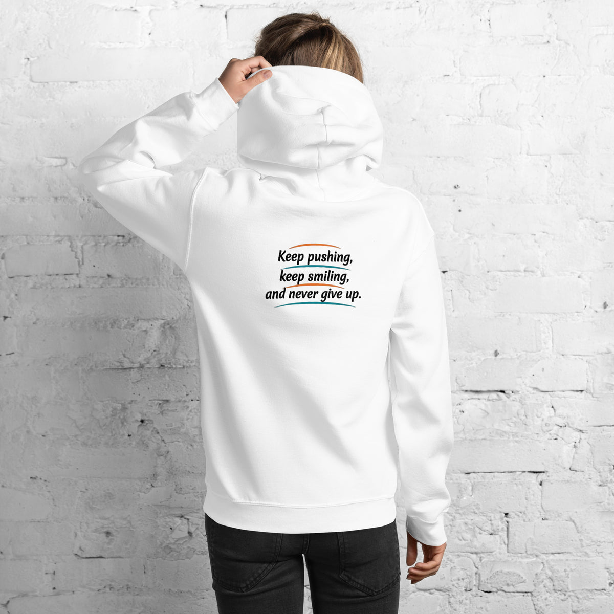 Unisex Hoodie

Everyone needs a cozy go-to hoodie to curl up in, so go for one that's soft, smooth, and stylish. It's the perfect choice for cooler evenings!

• 50% pre-shrunk cotton, 50% polyester
Heather Sport Dark Navy is 40% cotton, 60% polyester
• Fabric weight: 8.0 oz/yd² (271.25 g/m²)
• Air-jet spun yarn with a soft feel and reduced pilling
• Double-lined hood with matching drawcord
• Quarter-turned body to avoid crease down the middle
• 1 × 1 athletic rib-knit cuffs and waistband with spandex
• Fron