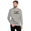 Unisex Premium Sweatshirt
Rock a classic sweatshirt silhouette with ribbed crew neck, long sleeve cuffs, and a flat hem. Layer it up or wear it on its own for a contemporary streetwear look. With the soft fleece inside and comfortable fit, it’s sure to become your favorite everyday sweater right away!

• 100% cotton face
• 65% cotton, 35% polyester
• Charcoal Heather is 55% cotton, 45% polyester
• Fabric weight: 8.5 oz/y² (288.2 g/m²)
• Tightly knit 3-end fleece
• Side-seamed construction
• Self-fabric patc