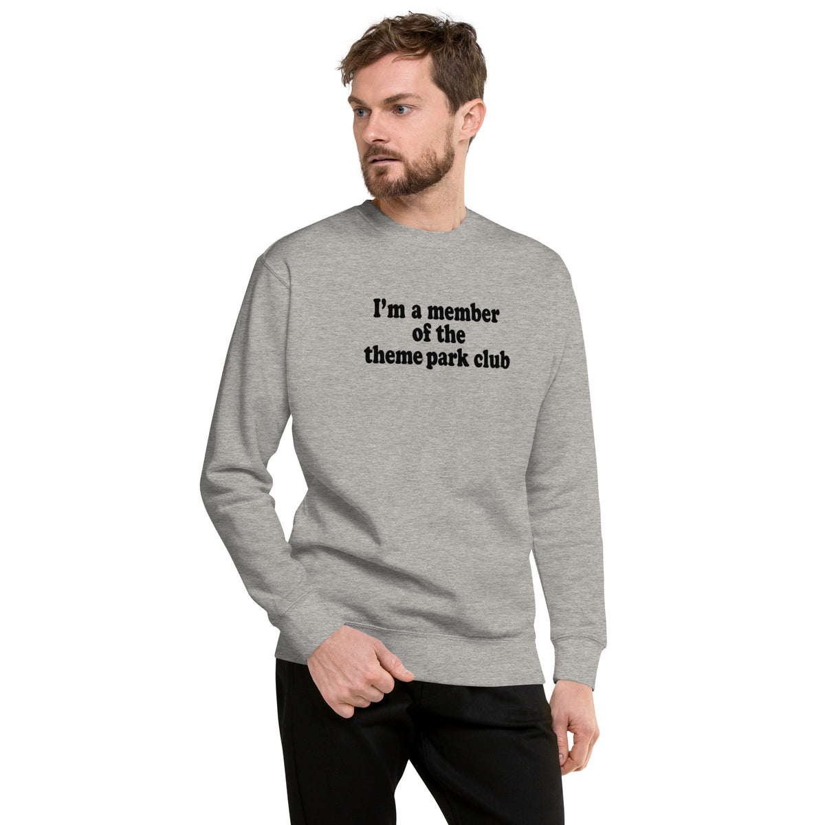 Unisex Premium Sweatshirt
Rock a classic sweatshirt silhouette with ribbed crew neck, long sleeve cuffs, and a flat hem. Layer it up or wear it on its own for a contemporary streetwear look. With the soft fleece inside and comfortable fit, it’s sure to become your favorite everyday sweater right away!

• 100% cotton face
• 65% cotton, 35% polyester
• Charcoal Heather is 55% cotton, 45% polyester
• Fabric weight: 8.5 oz/y² (288.2 g/m²)
• Tightly knit 3-end fleece
• Side-seamed construction
• Self-fabric patc